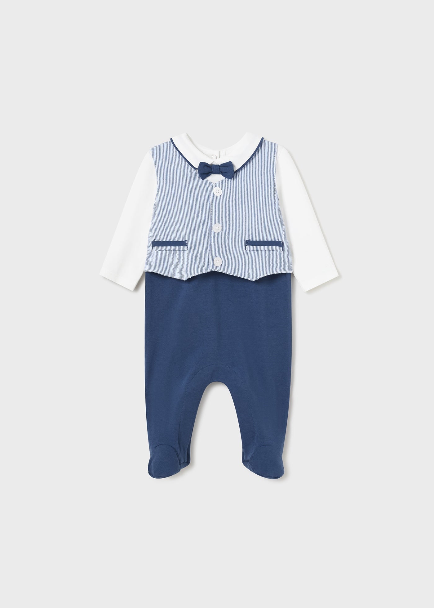 1617 - Bodysuit for newborn boy - Cerulean