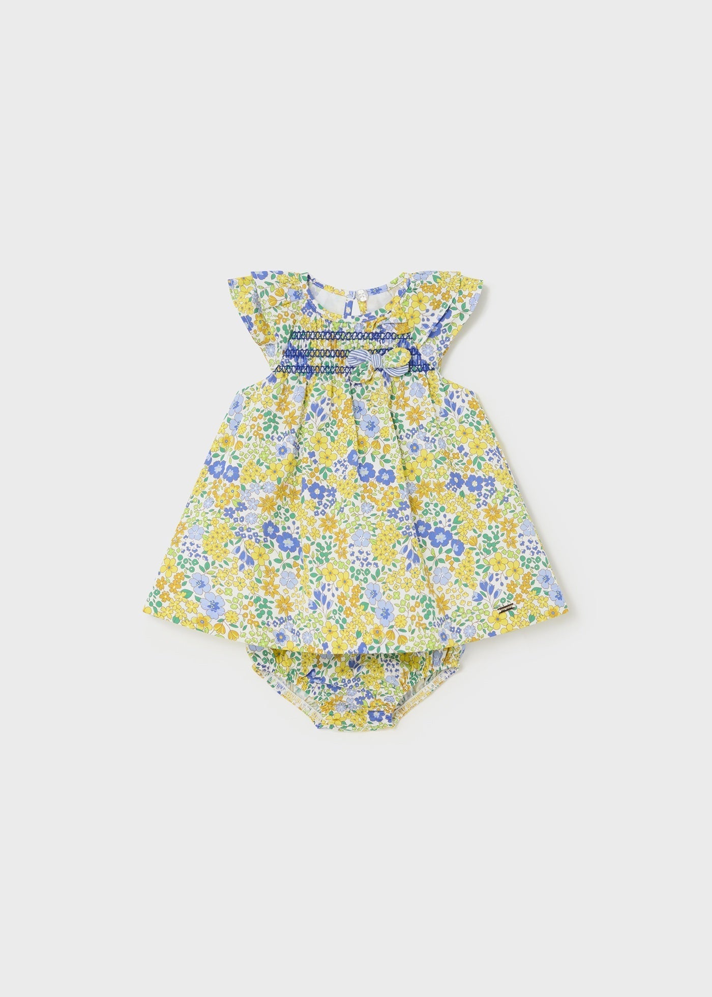 1808 - Dress with smock for newborn girl - Dandelion