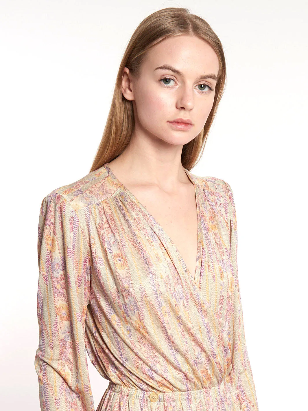 1970s Missoni silk knit dress with floral pattern