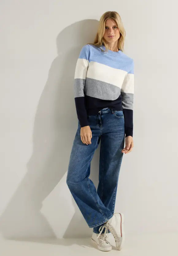 302375- Stripe Knit Jumper - Cecil