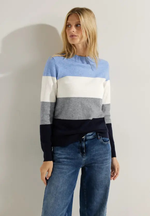 302375- Stripe Knit Jumper - Cecil