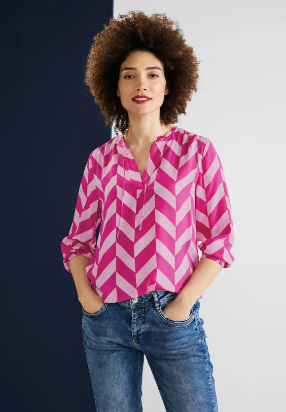 343855- Pink Printed Blouse - Street One