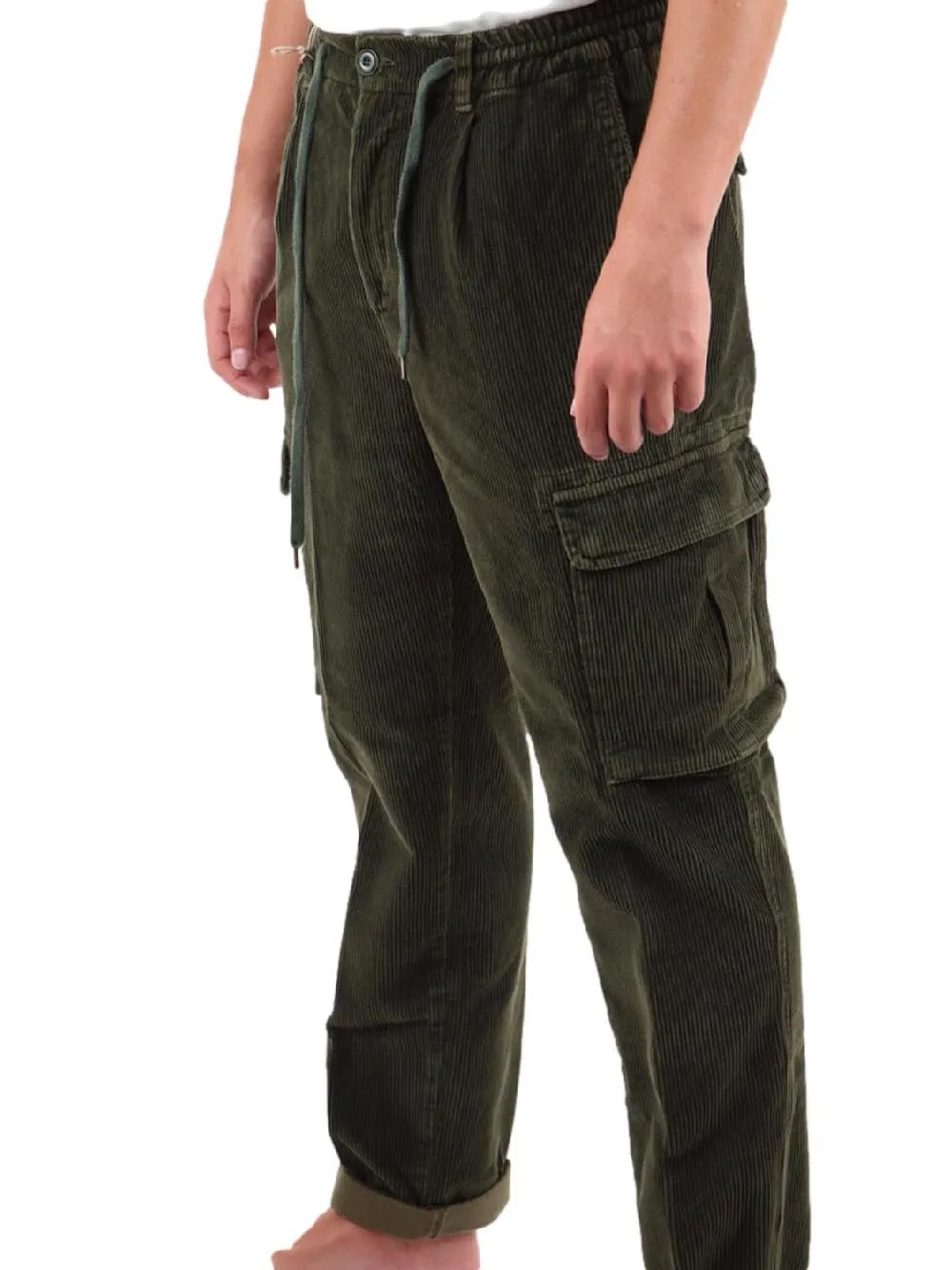 40Weft Pantalone Uomo Aikoc-1529 Verde militare