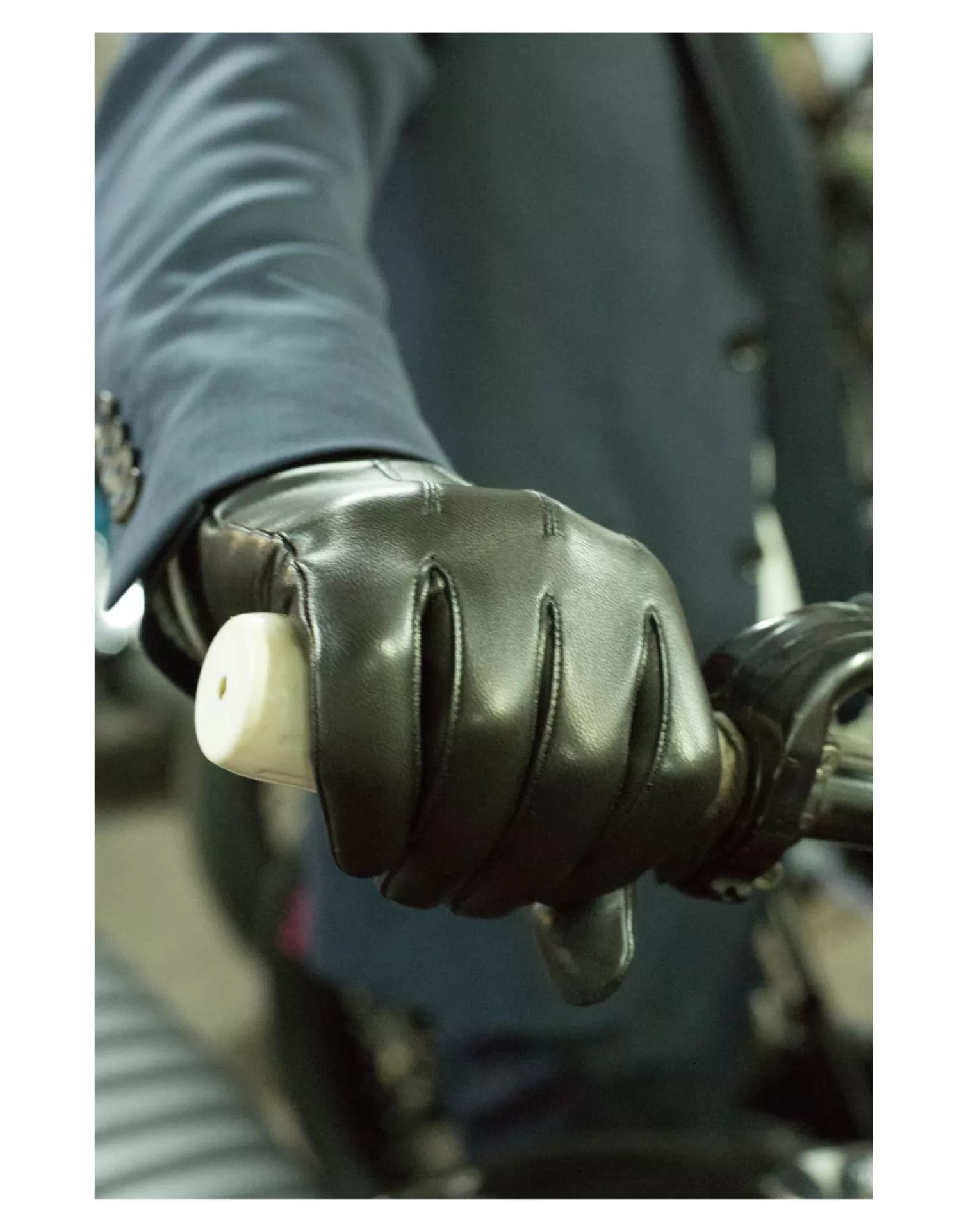 	Agnelle Leather Gloves | Xavier Alpaca Lining Noir Tactile