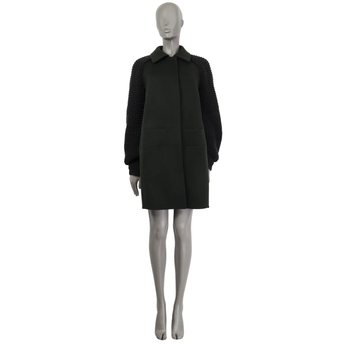 AKRIS Knit Raglan Sleeve Coat