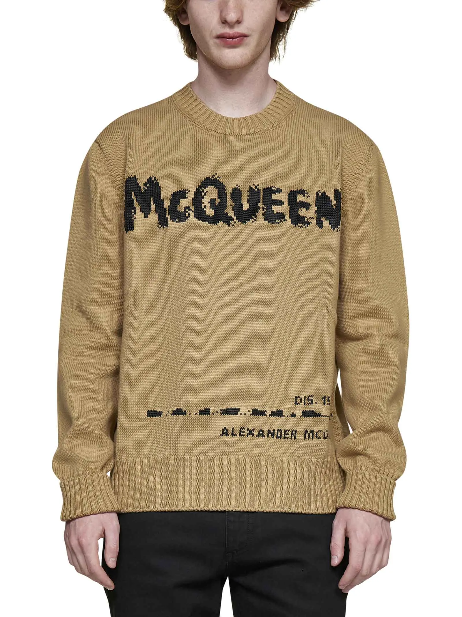 Alexander McQueen Graffiti Logo Intarsia Knit Jumper