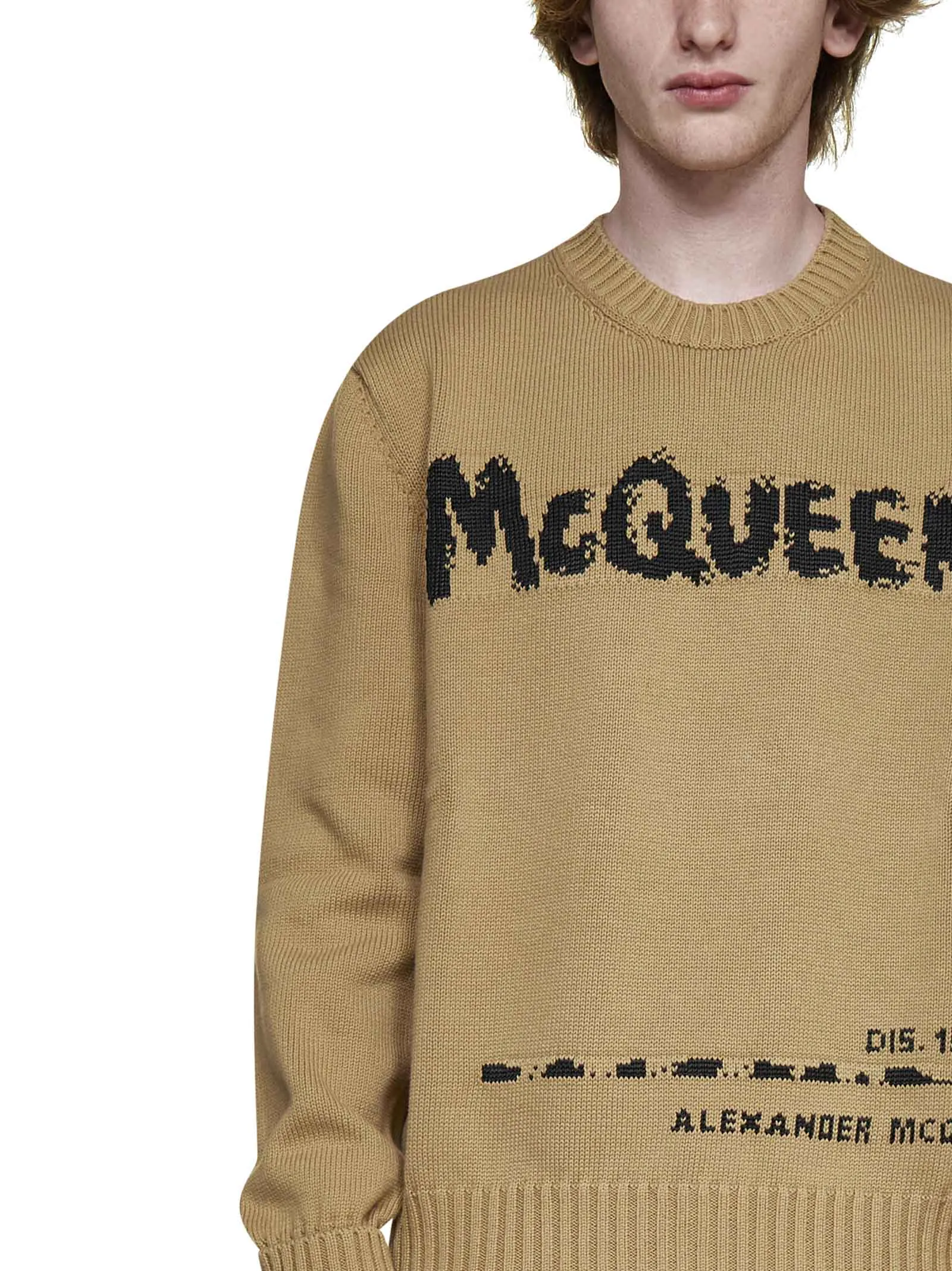 Alexander McQueen Graffiti Logo Intarsia Knit Jumper