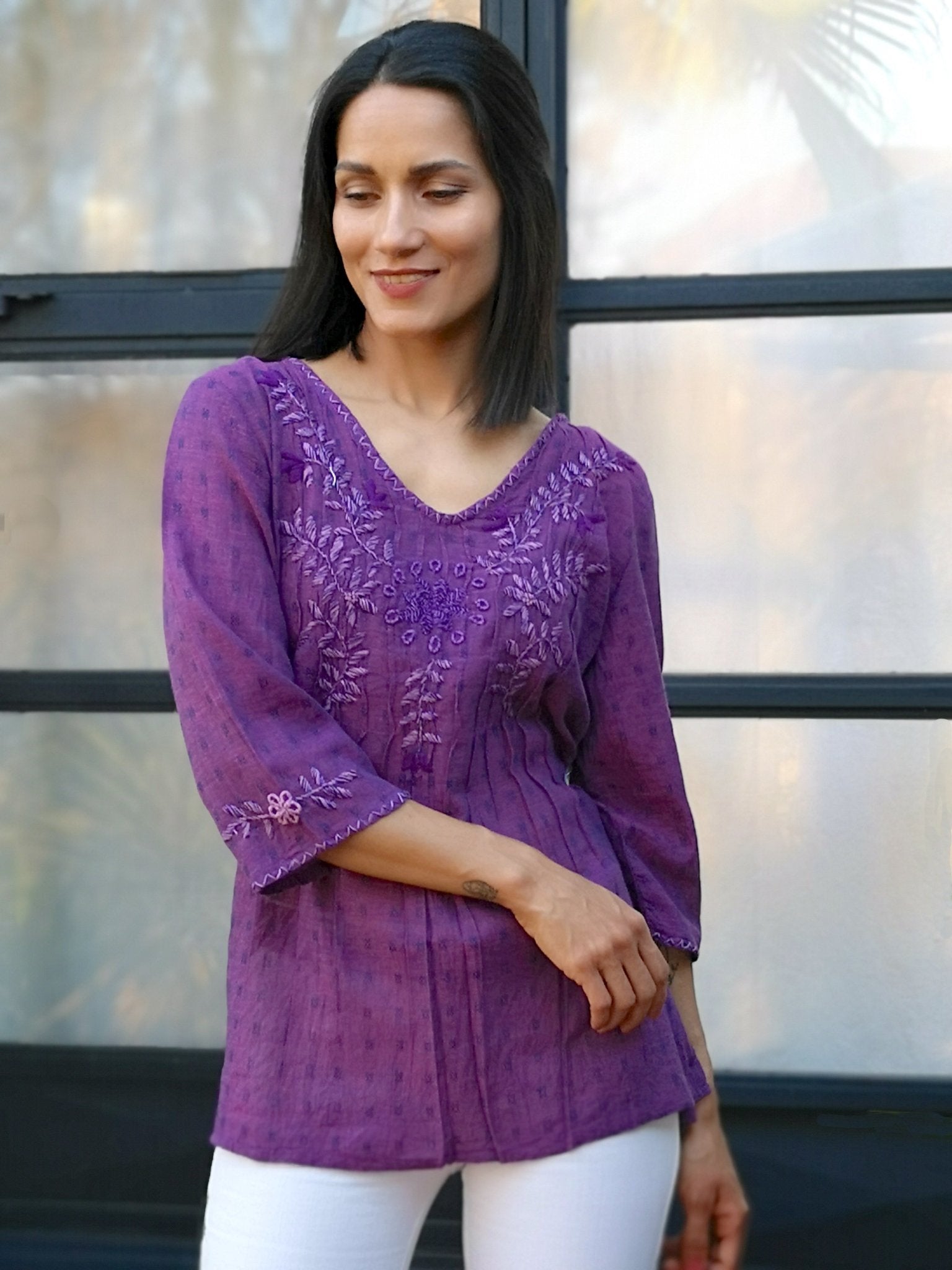 Amara Violet Tunic