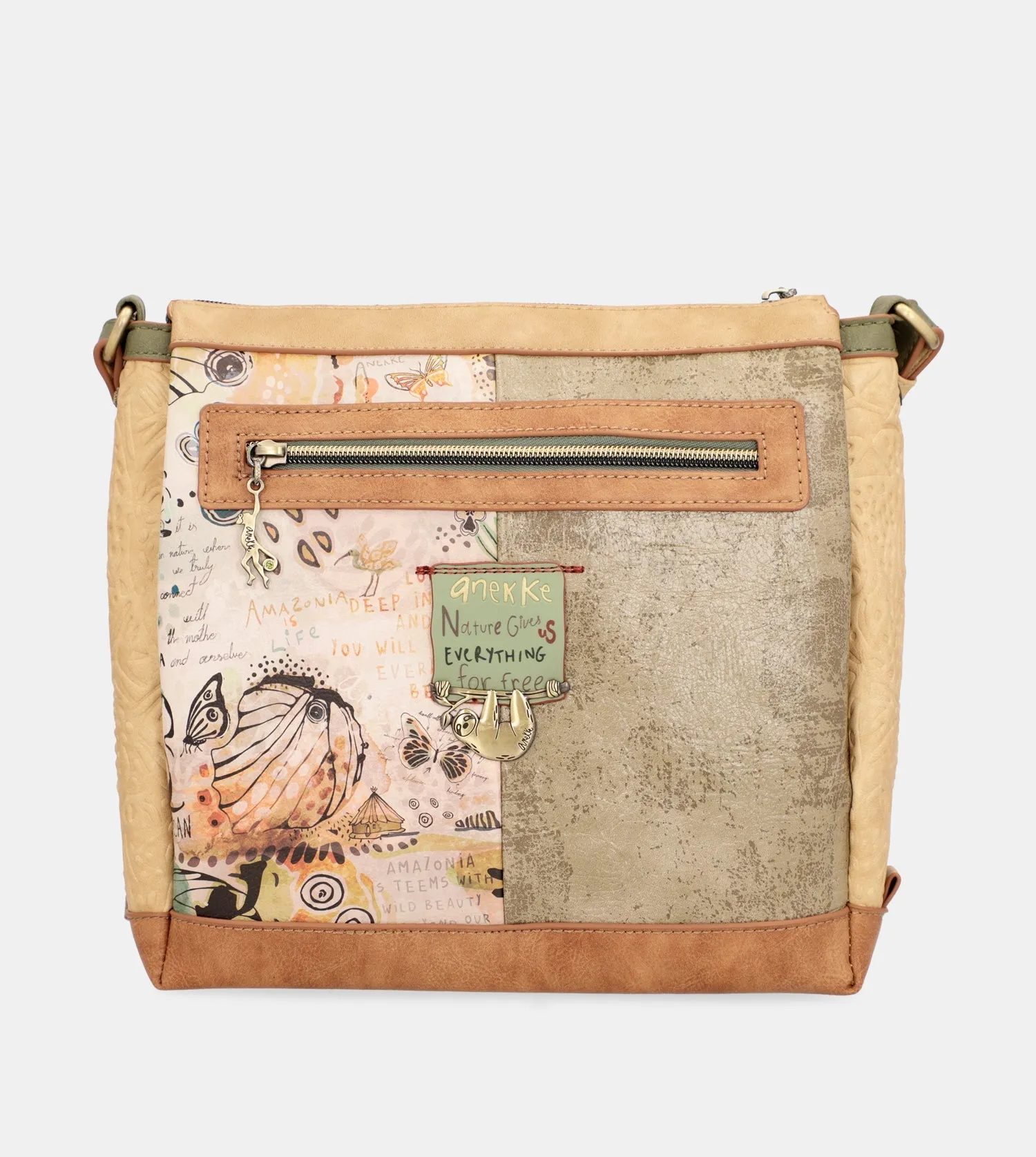 Amazonia triple compartment crossbody bag