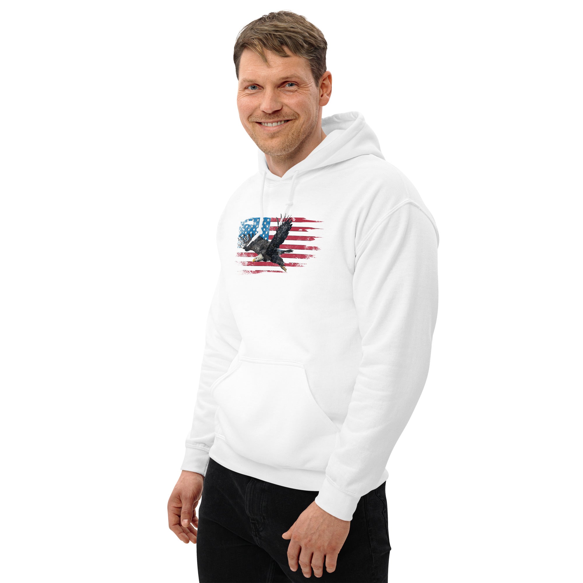 American Flag Hoodie Bald Eagle Sweatshirt