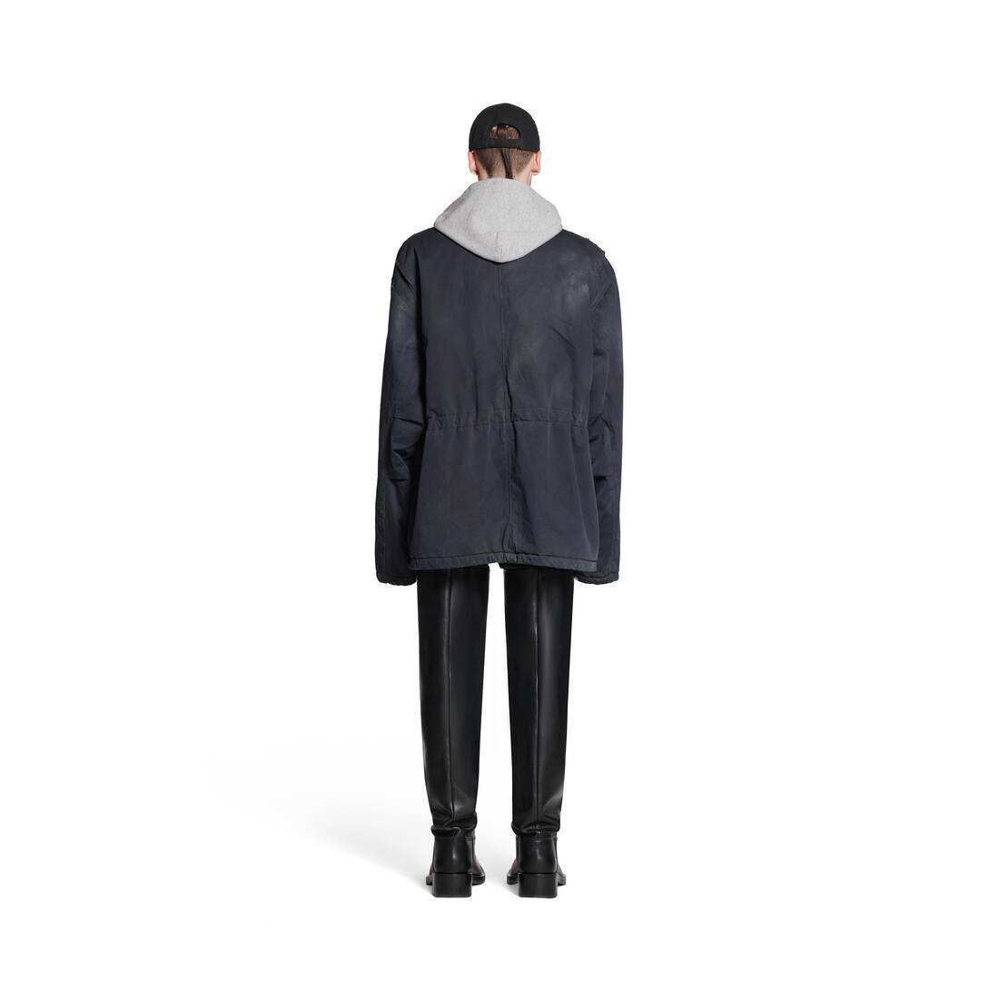 BALENCIAGA  |Double B Workwear Parka in Dark Navy