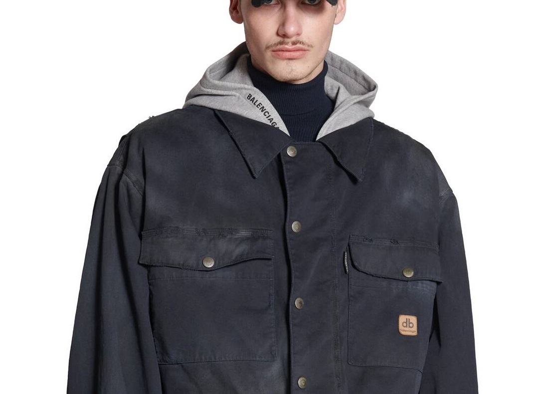 BALENCIAGA  |Double B Workwear Parka in Dark Navy