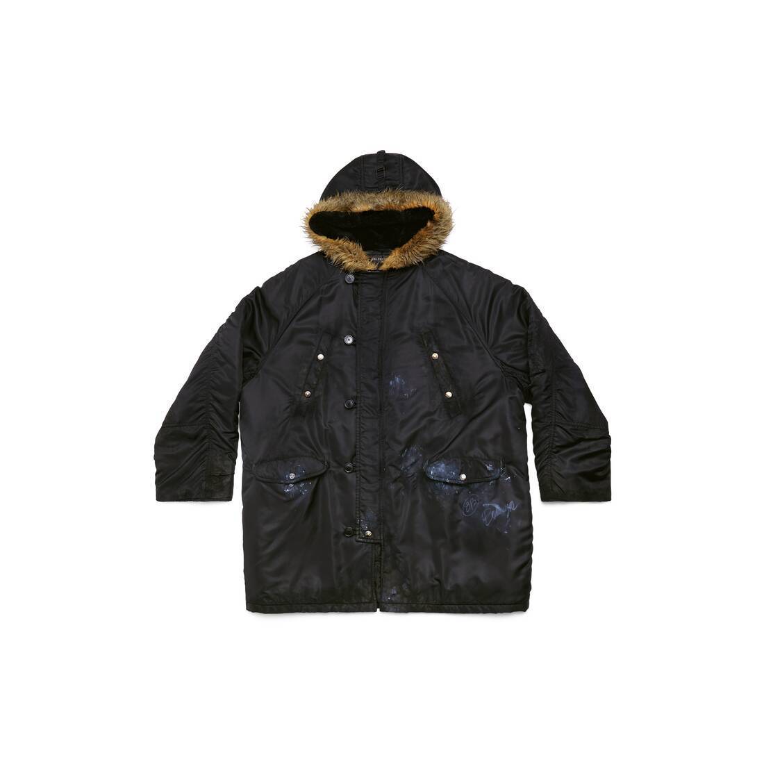 BALENCIAGA  |Men's Balenciaga Military Parka in Black