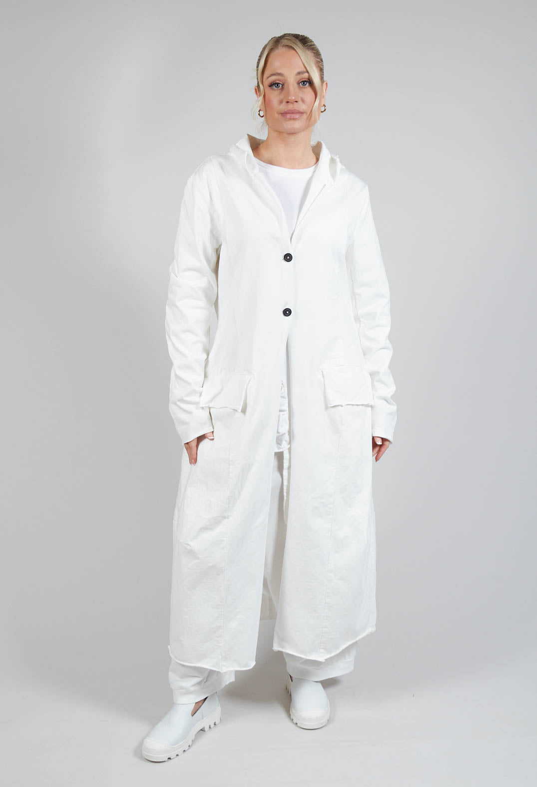 Balloon Overcoat in Starwhite