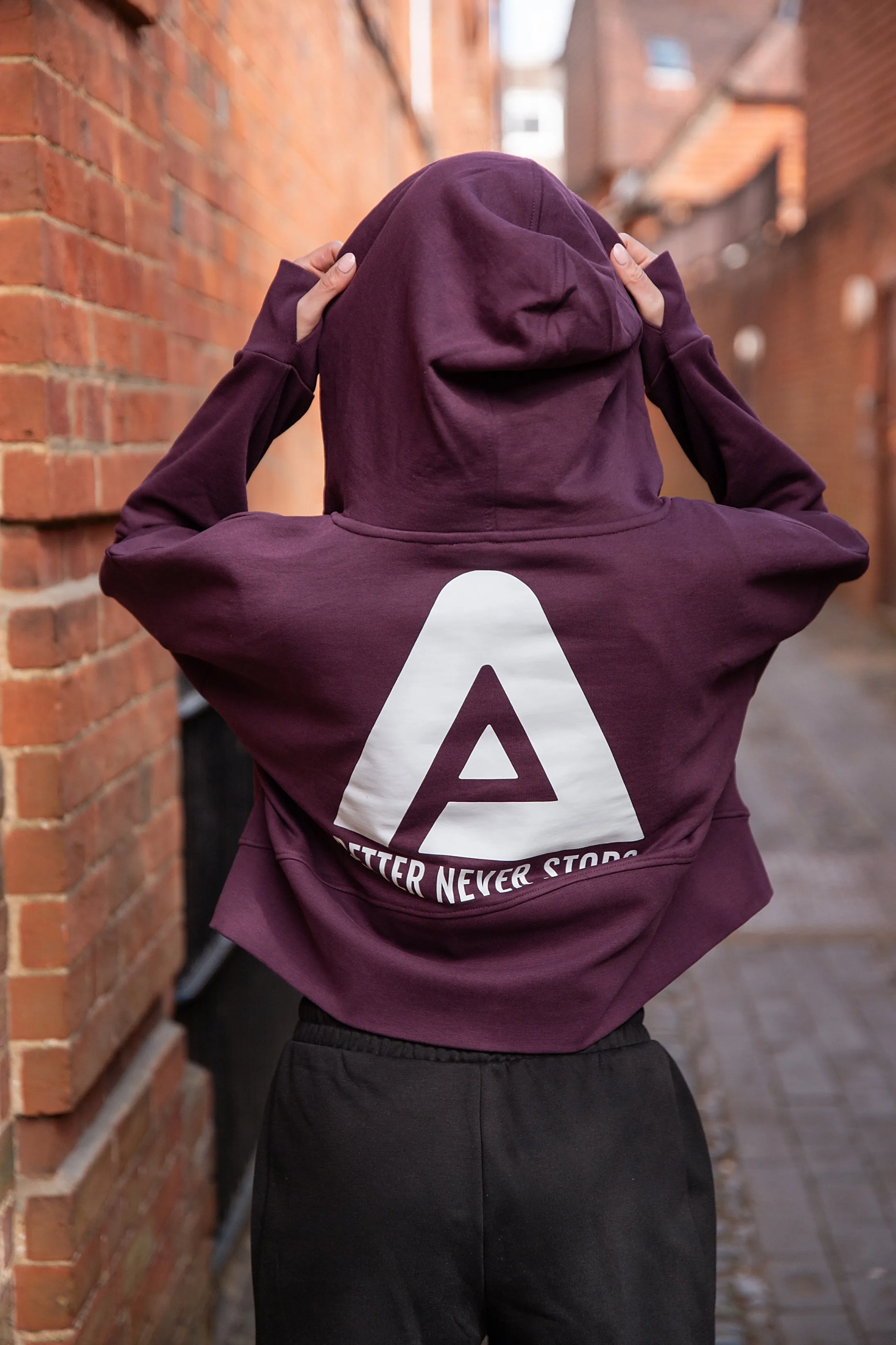 Better Never Stops 1/4 Zip Hoodie Burgundy