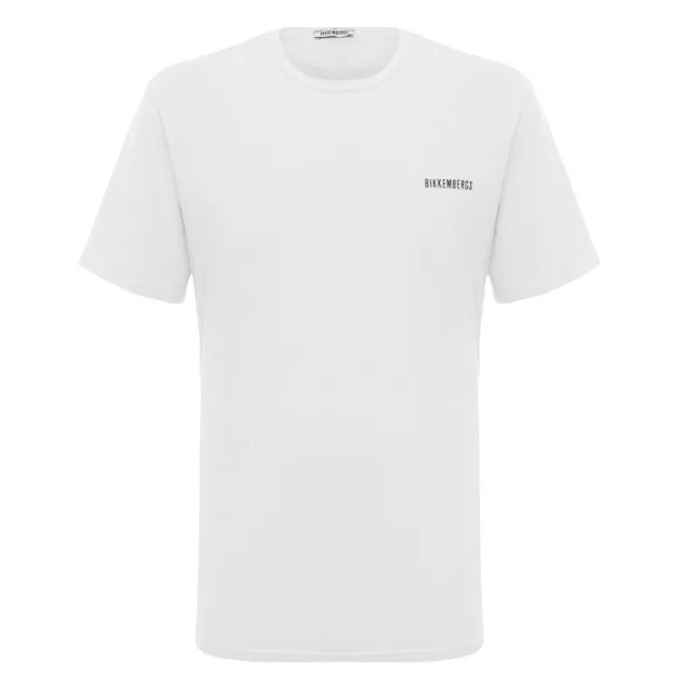 Bikkembergs PUPINO T-Shirt Maniche Corte In Cotone Bianco