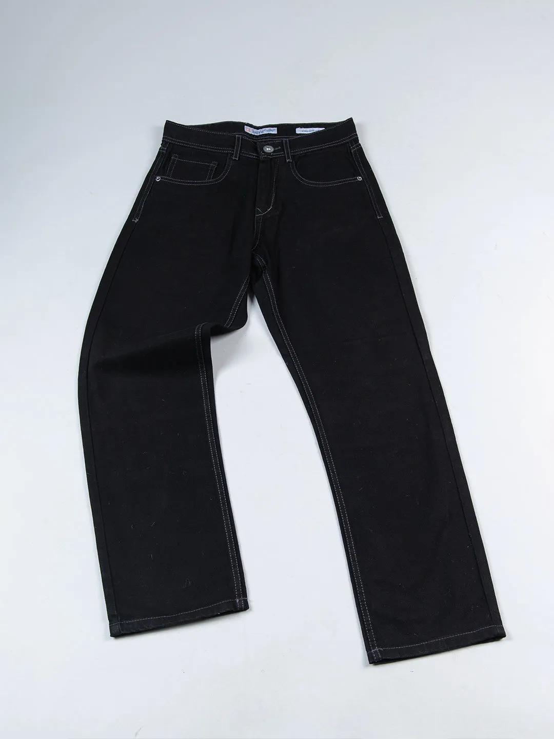 Black Straight Fit Mens Jeans