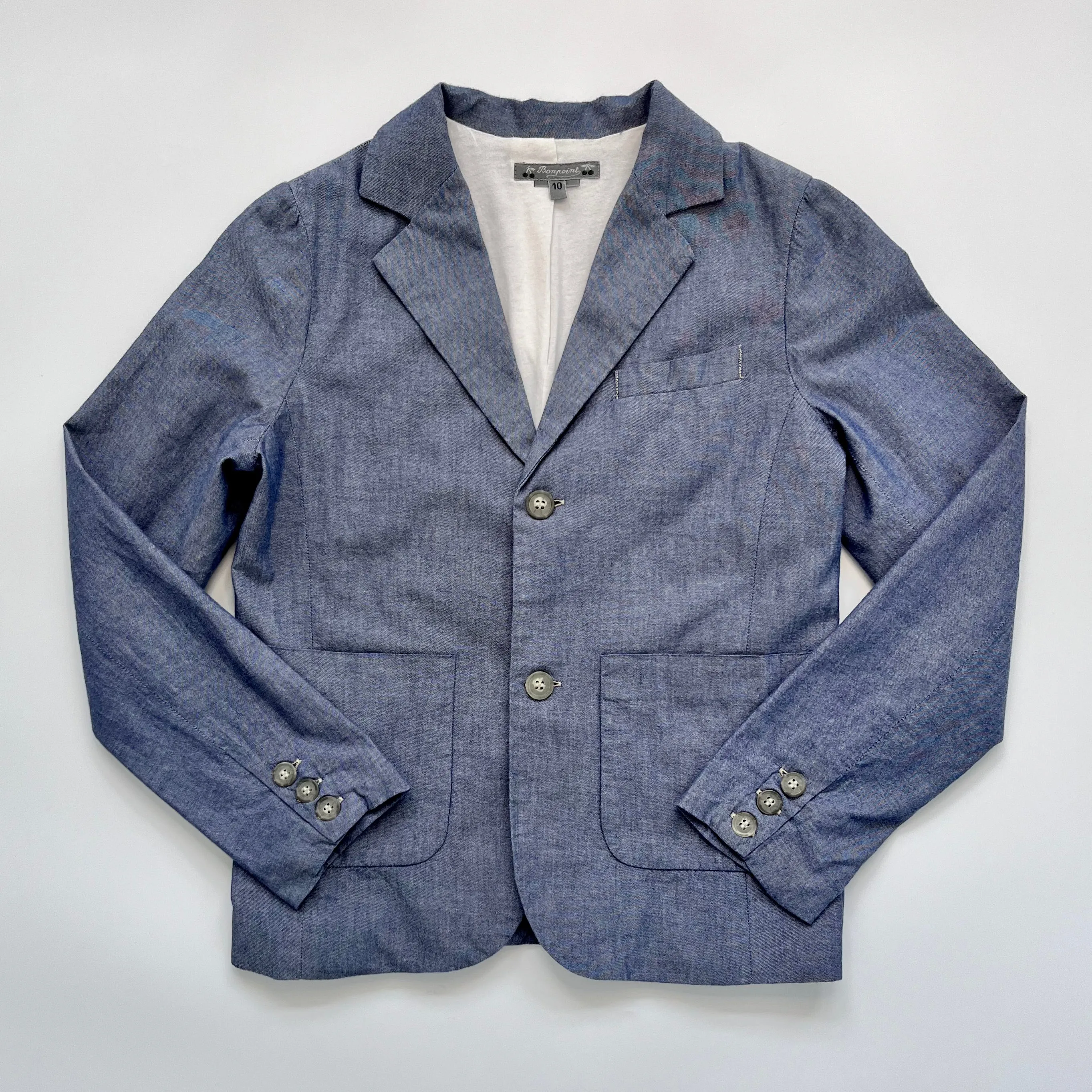 Bonpoint Blue Chambray Blazer: 10 Years