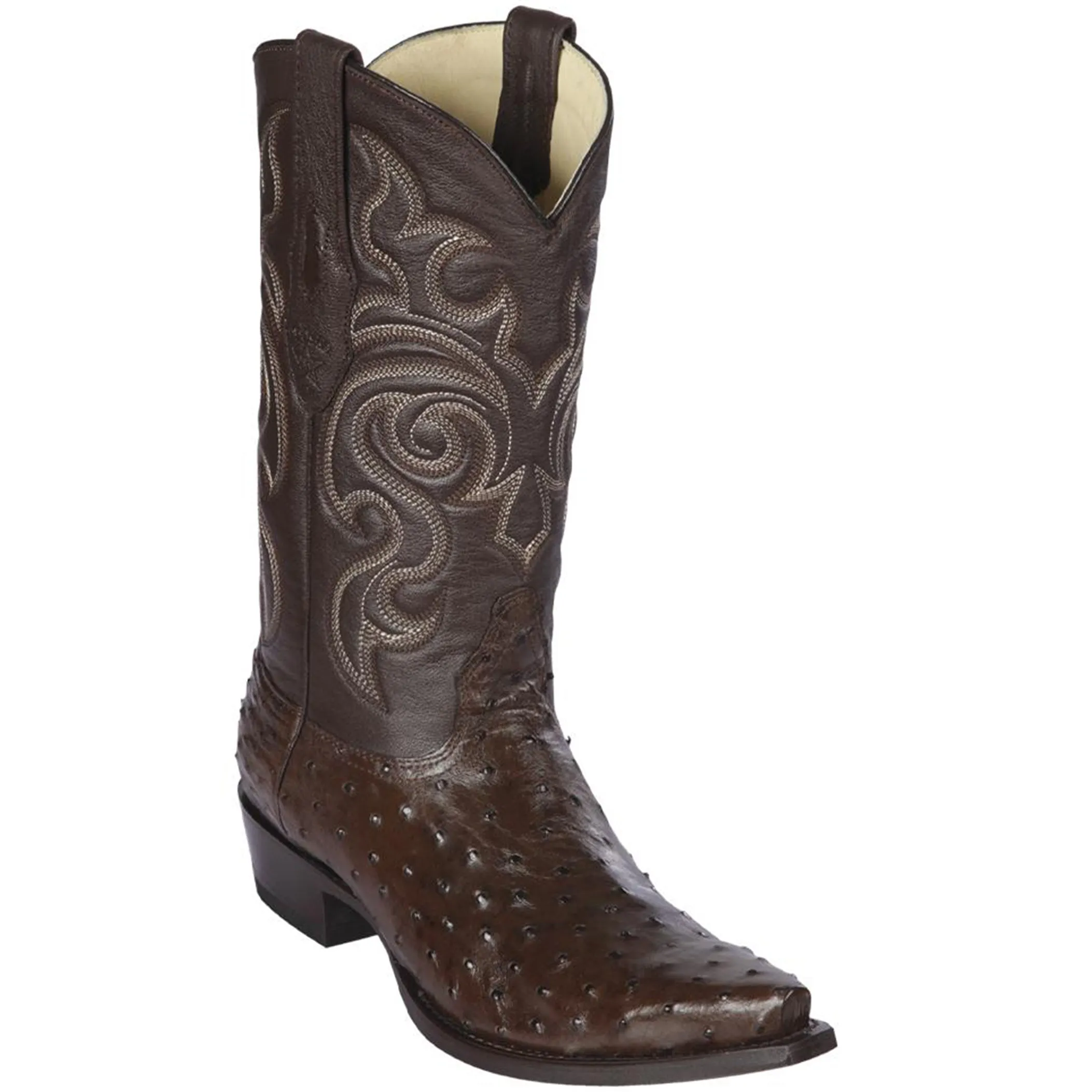 Brown Ostrich Boots