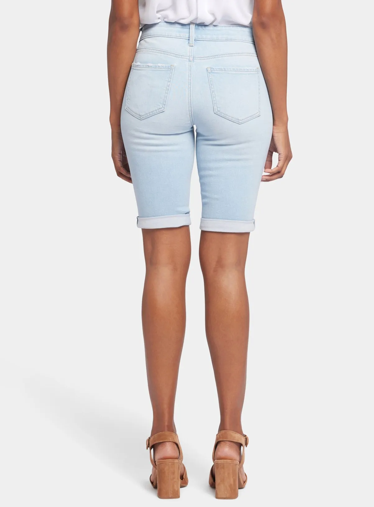 Buy NYDJ Briella Denim Shorts With Roll Cuffs Blue 16 | Shorts | Tu