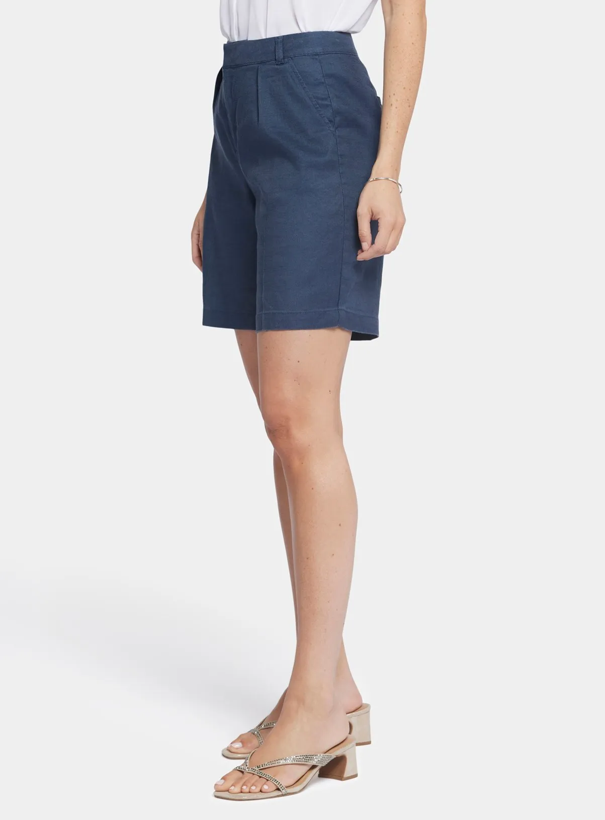 Buy NYDJ Relaxed Shorts In Stretch Linen Navy 16 | Shorts | Tu