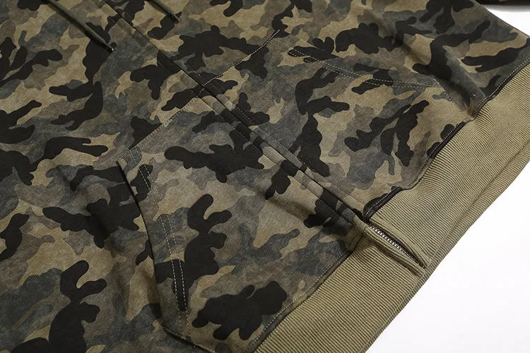 Camo Chic | Graphic Zipper Hoodie