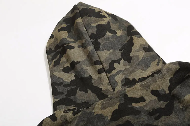 Camo Chic | Graphic Zipper Hoodie