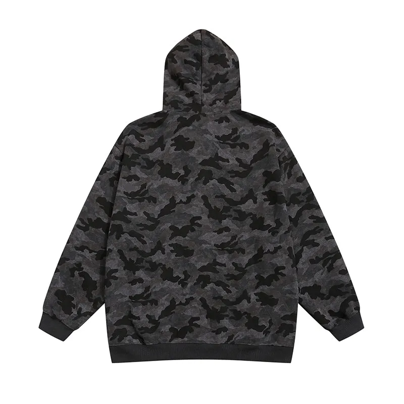 Camo Chic | Graphic Zipper Hoodie