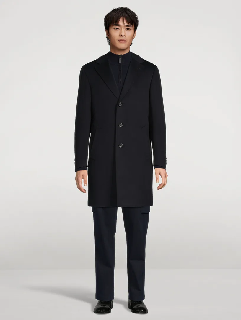 CANALI Wool And Cashmere Overcoat