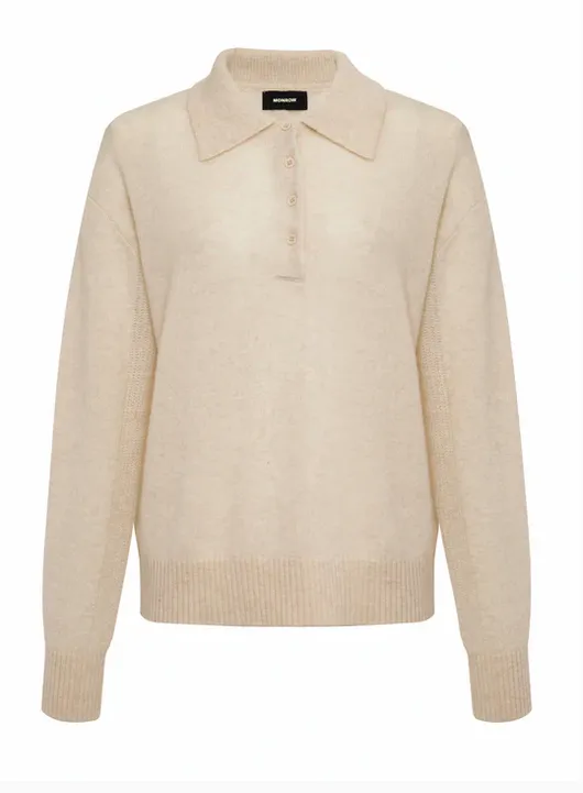 CASHMERE POLO SWEATER