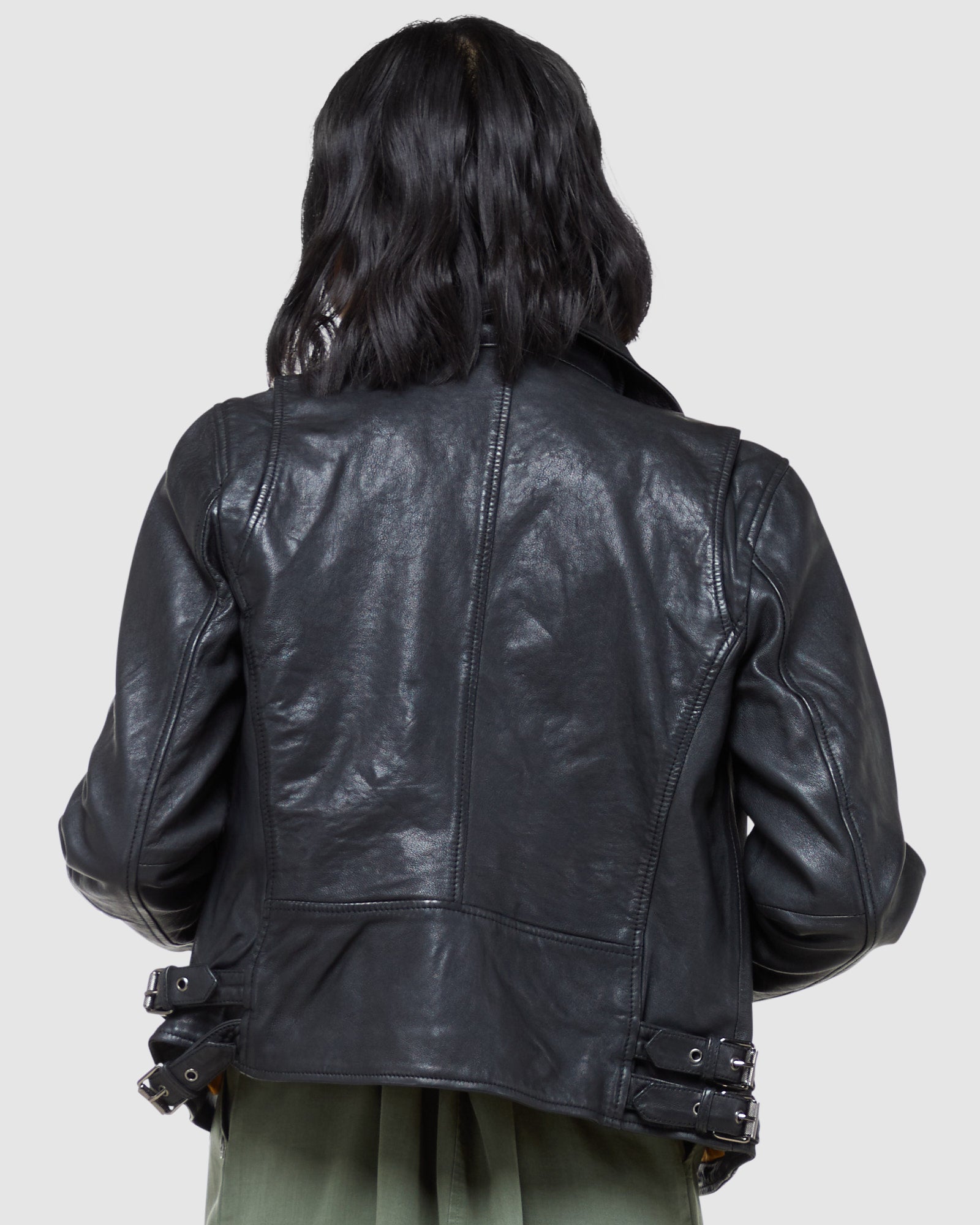 Classic Leather Biker Jacket | Black