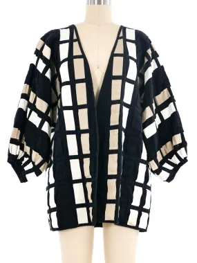 Colorblock Ribbon Weave Jacket