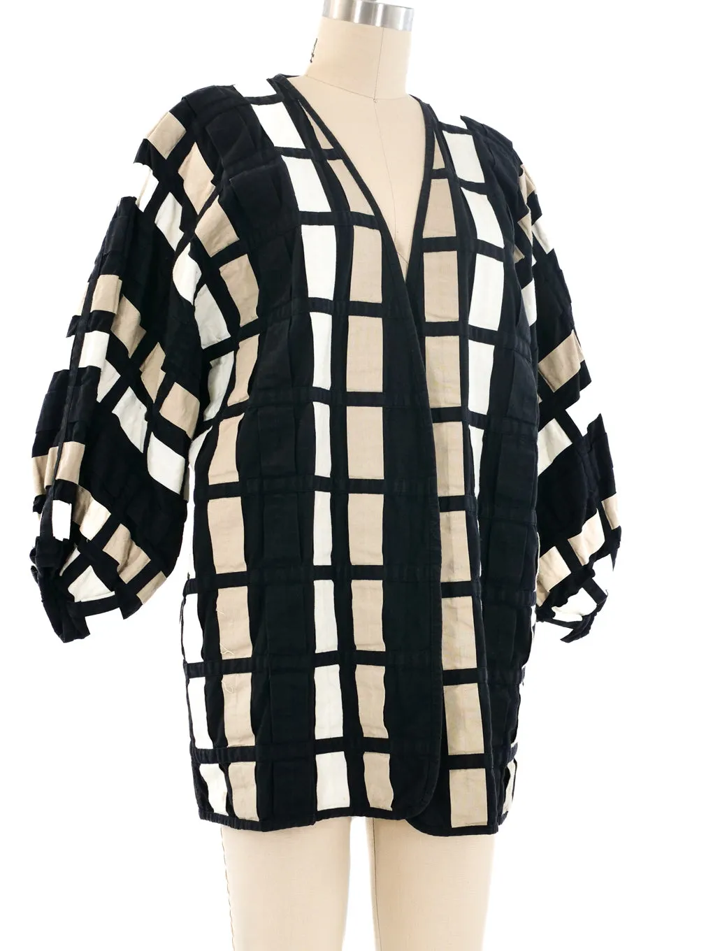 Colorblock Ribbon Weave Jacket