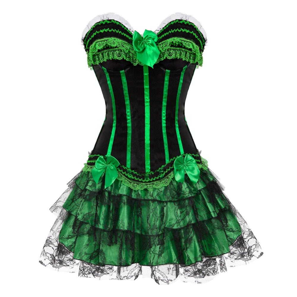 Corset Dress Drag Michelle (Green)