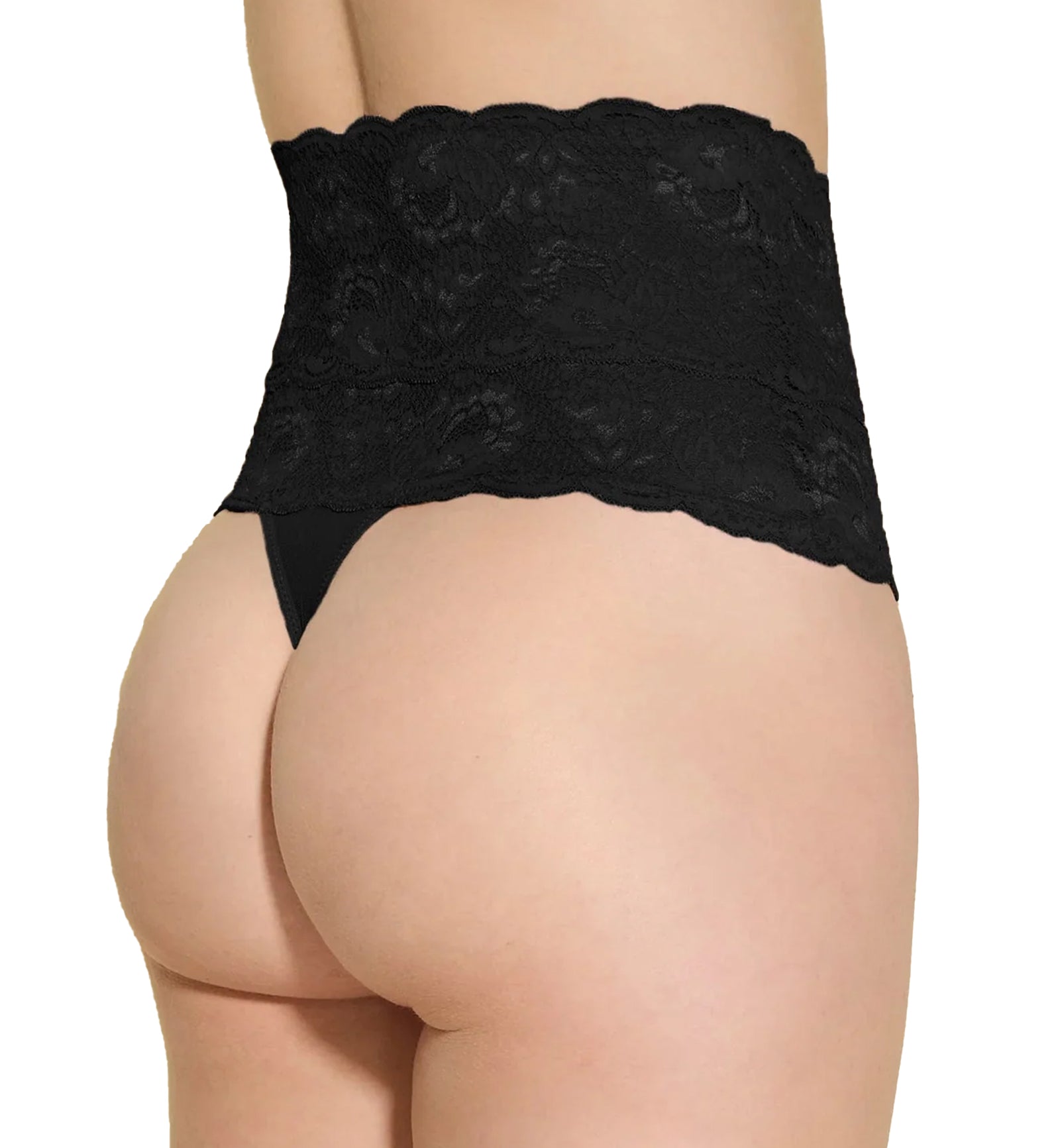 Cosabella Never Say Never Sexy High Waisted Shaper Thong (NEVES03) - Black