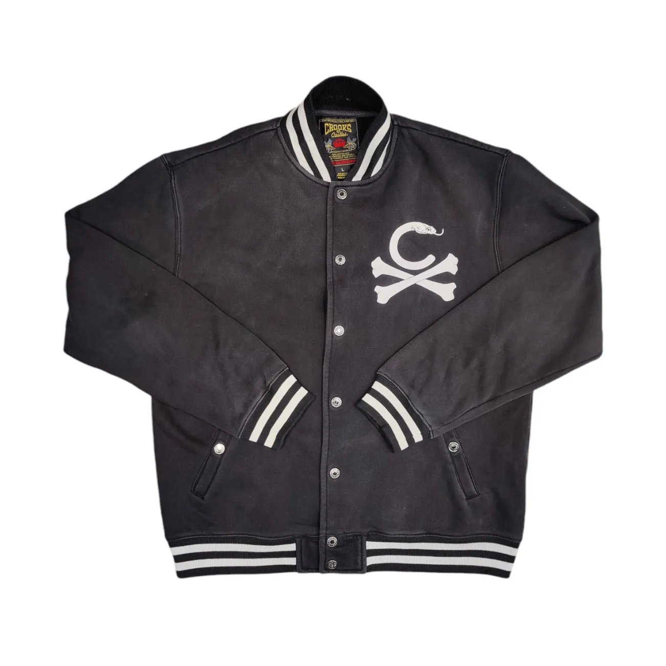 Crooks & Castles College Black Varisty Jacket