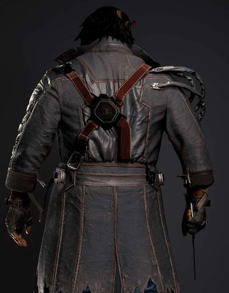 Cyberpunk 2077 Placide Leather Coat - Cyberpunk Placide Coat