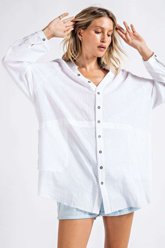 Daydreamer Button Down Tunic Top