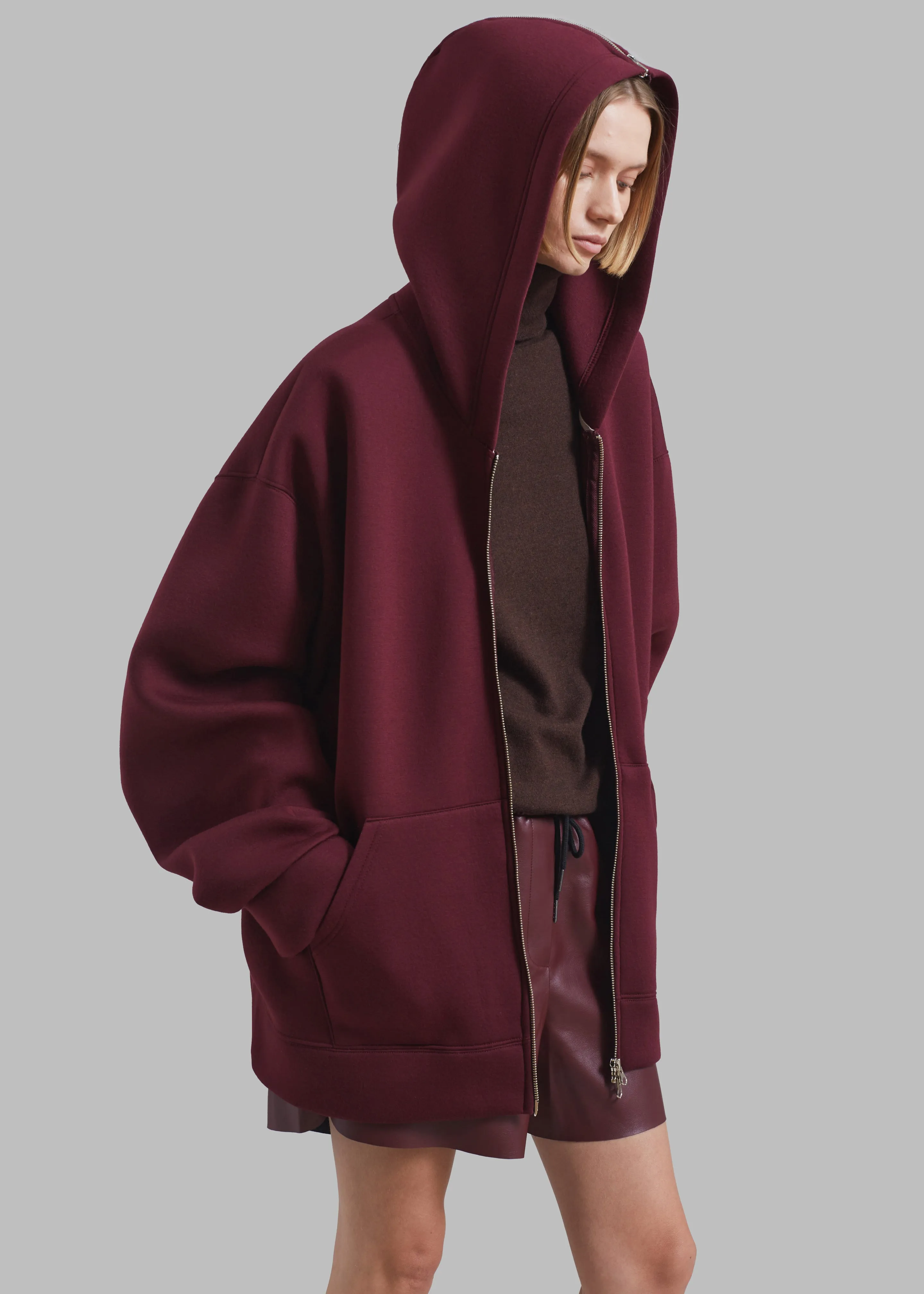 Denton Oversized Hoodie - Burgundy