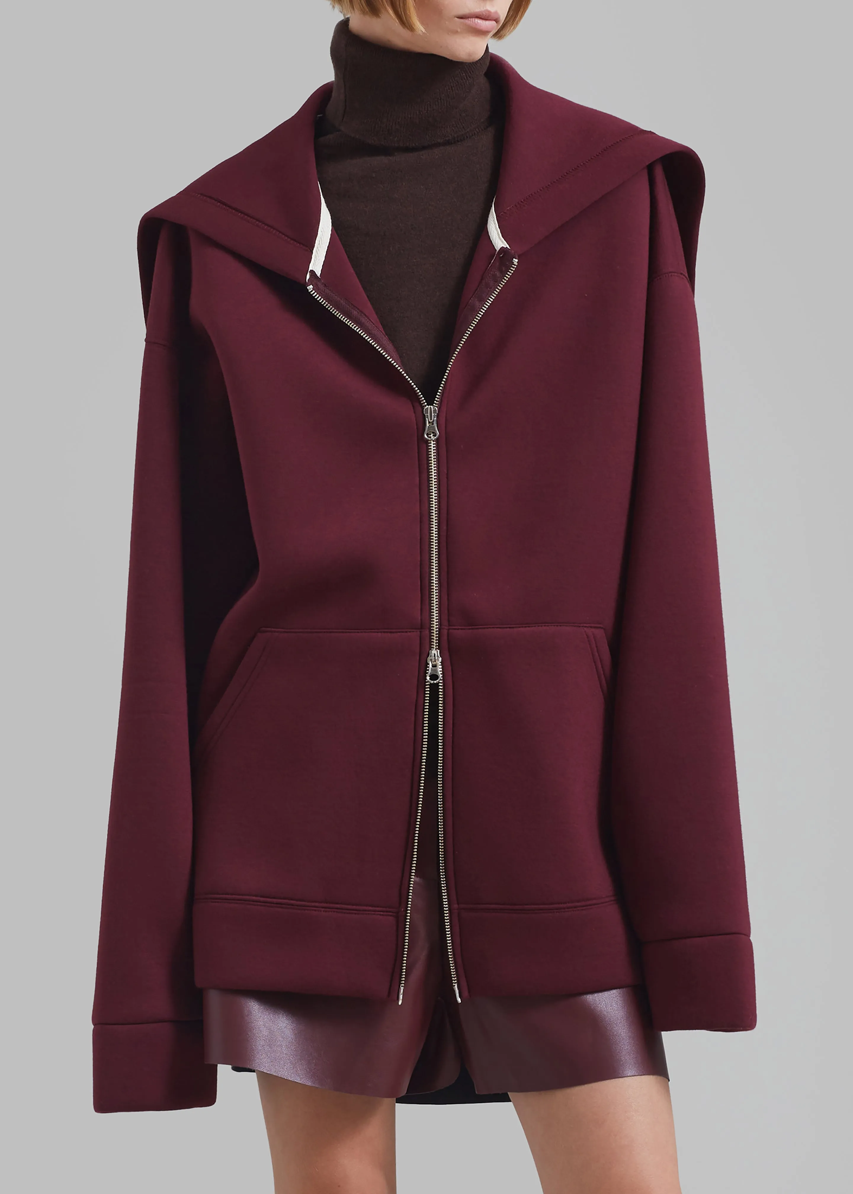 Denton Oversized Hoodie - Burgundy