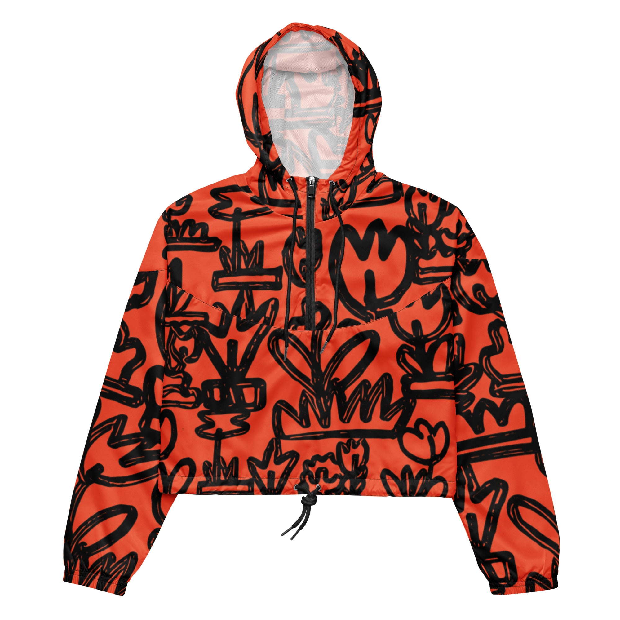 Doodle cropped windbreaker