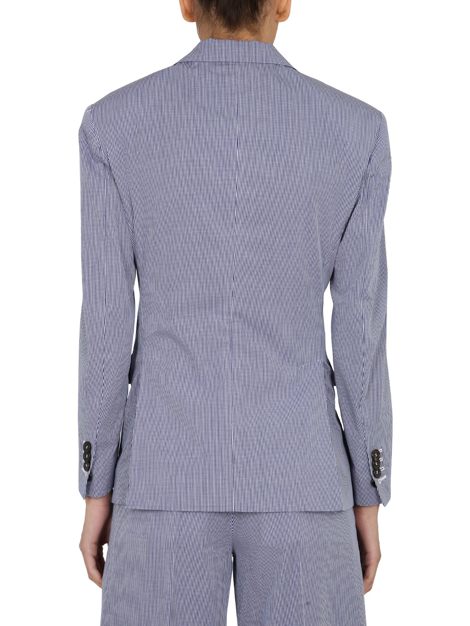 DSQUARED    VICHY COTTON POPLIN OVERSIZE FIT BLAZER