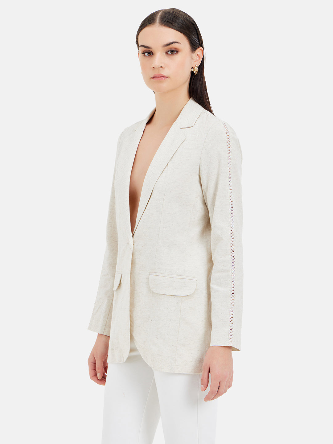 Eva Blazer With Lace Inserts