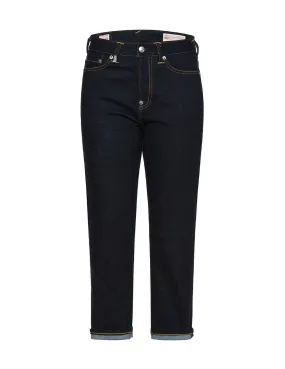 Floral Daicock and Logo Embroidered Straight-legged Jeans