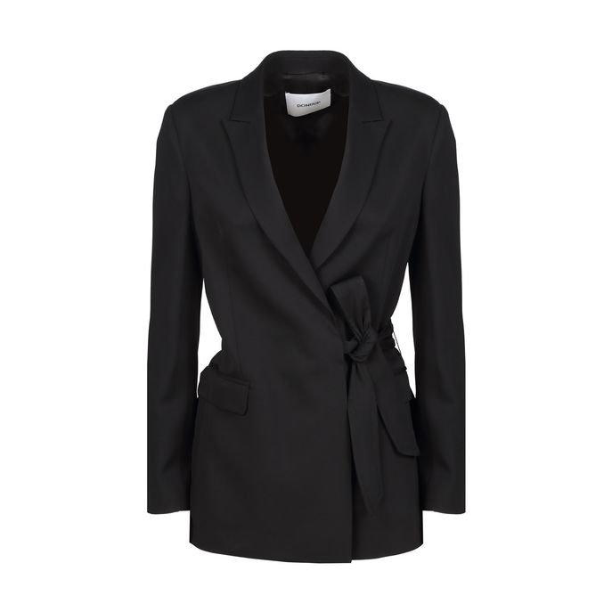 FLUID JACKET WITH SIDE FASTENING Woman Black