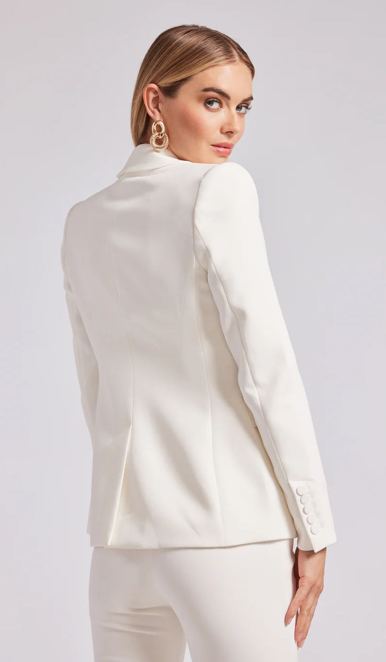 Generation Love - Aimee Crepe Blazer - White