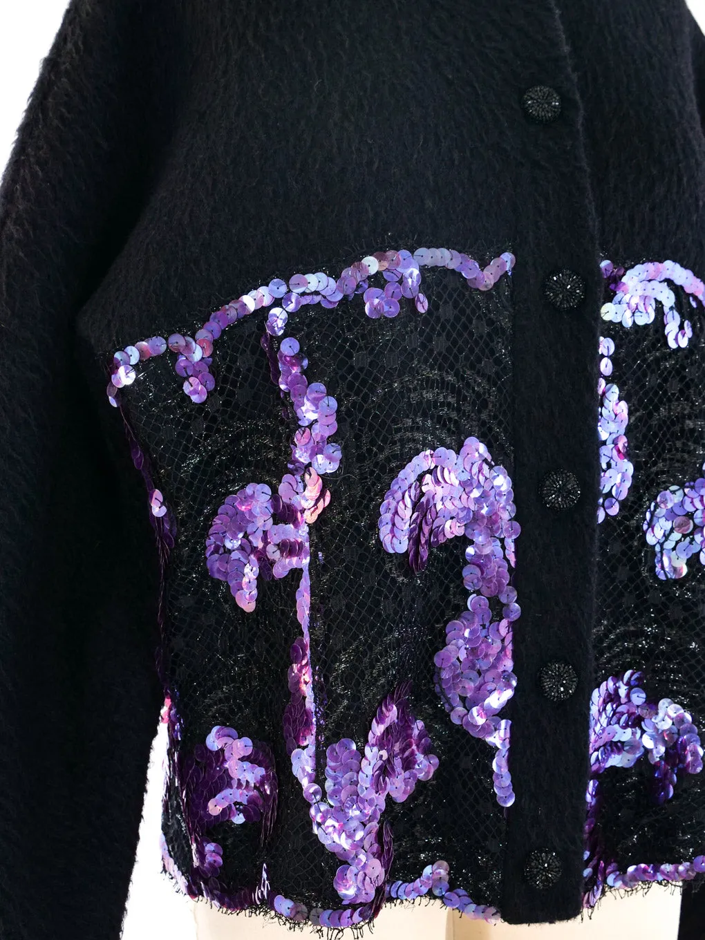 Geoffrey Beene Sequin Accented Jacket