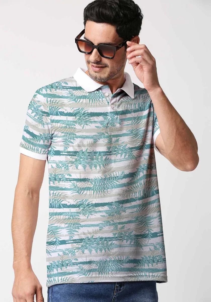 Green Forest Printed Polo