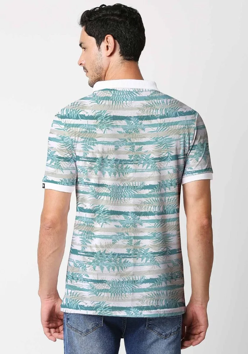 Green Forest Printed Polo