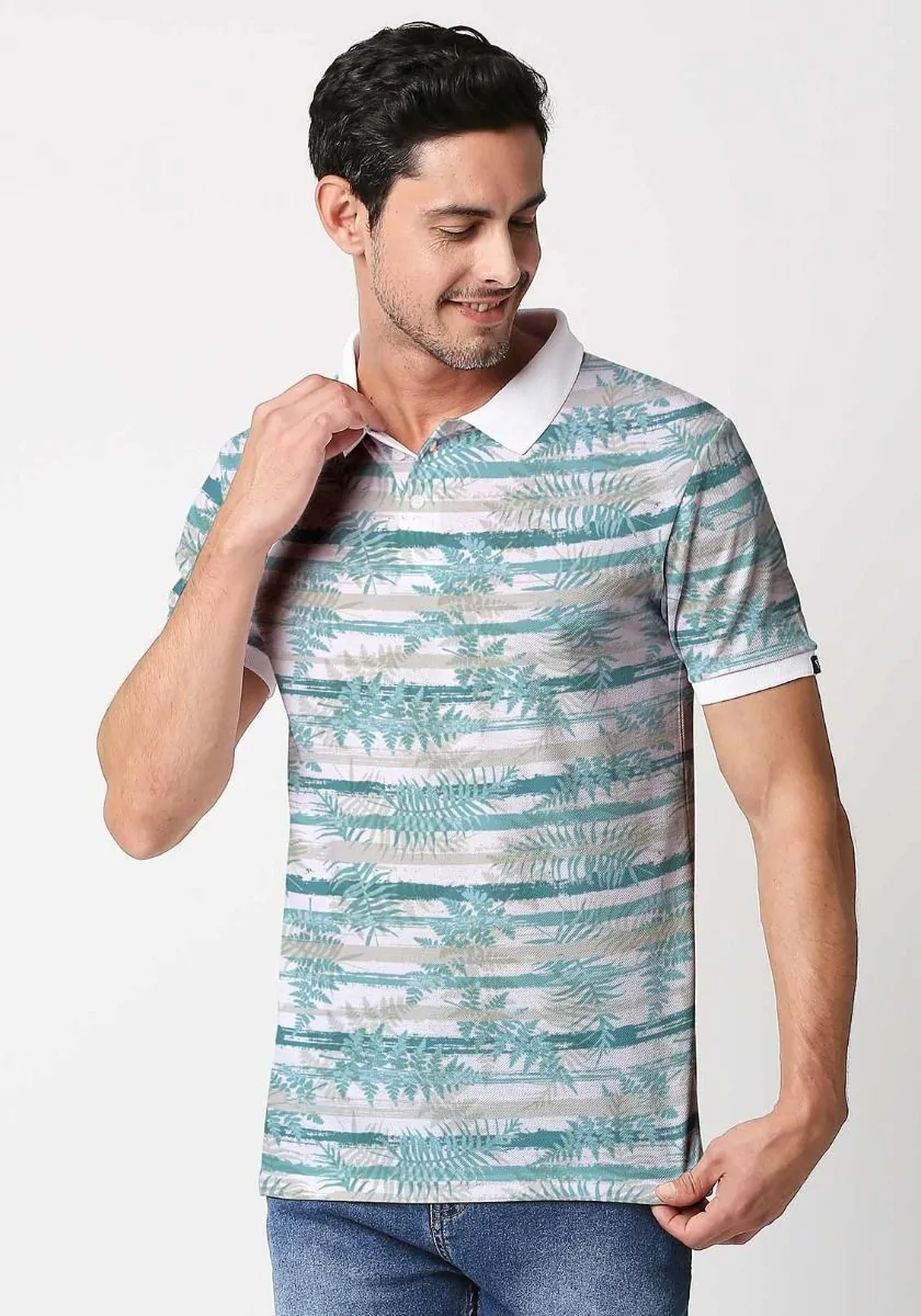 Green Forest Printed Polo